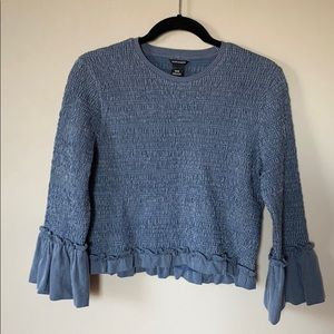 Club Monaco Navy/White rushed top